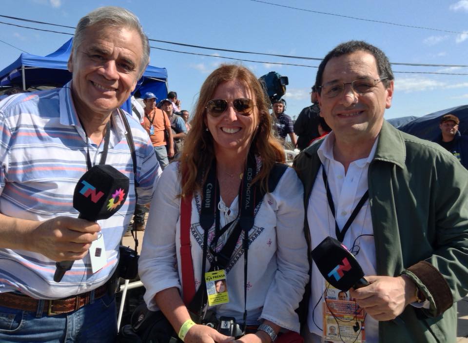 Periodista en la gira del Papa Francisco a Paraguay